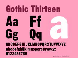 Font Gothic 13